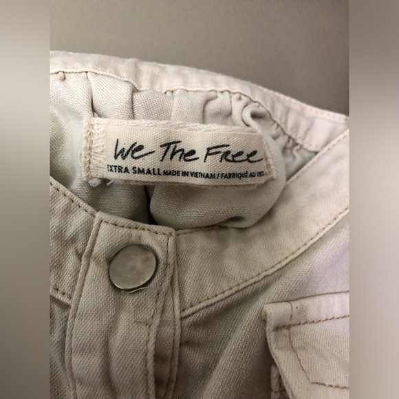 FREE PEOPLE We The Free Palm Desert Cream Denim Crop Top Tank Size XS - Picture 7 of 11